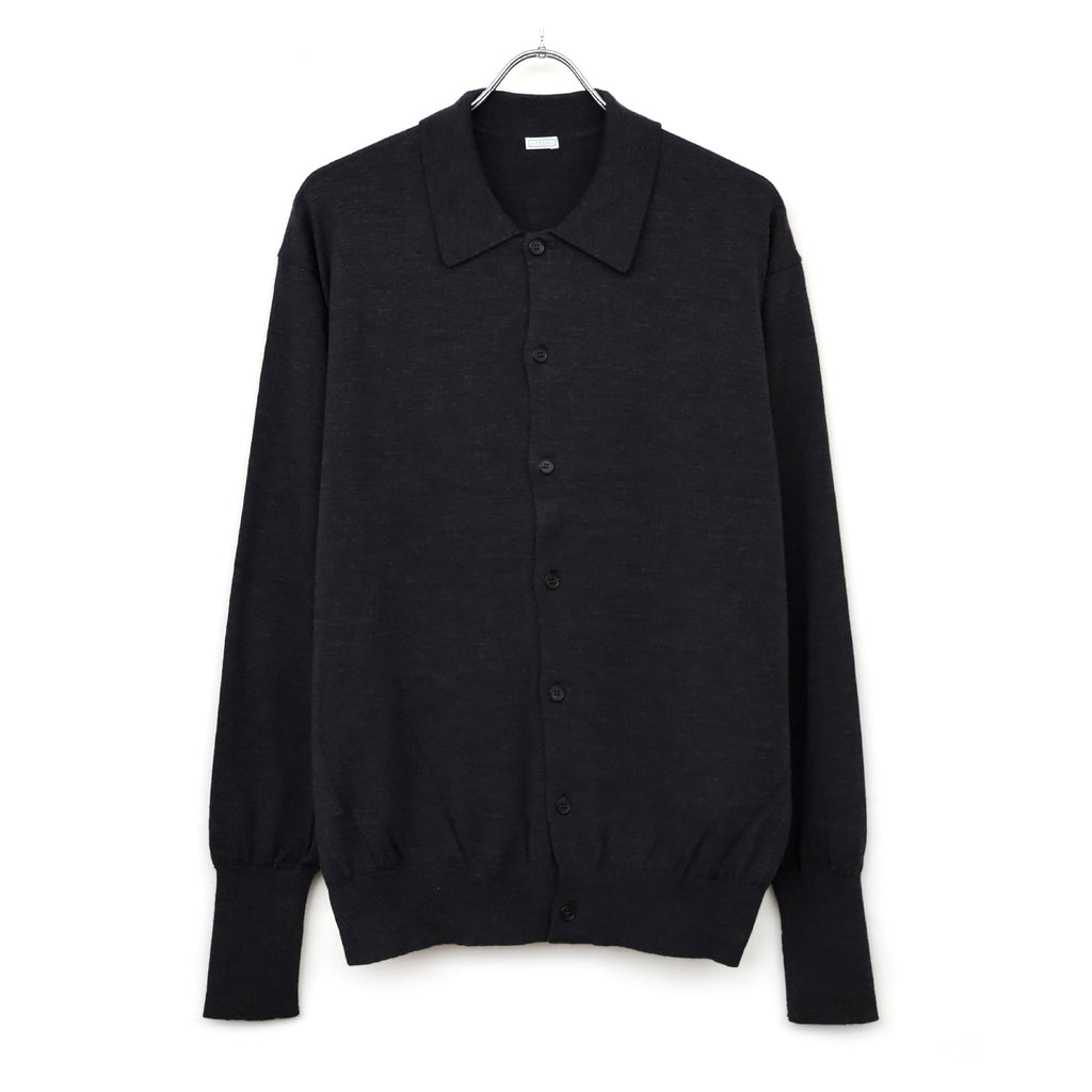 Wool Knit Polo Collar Cardigan | ref. / Web Store